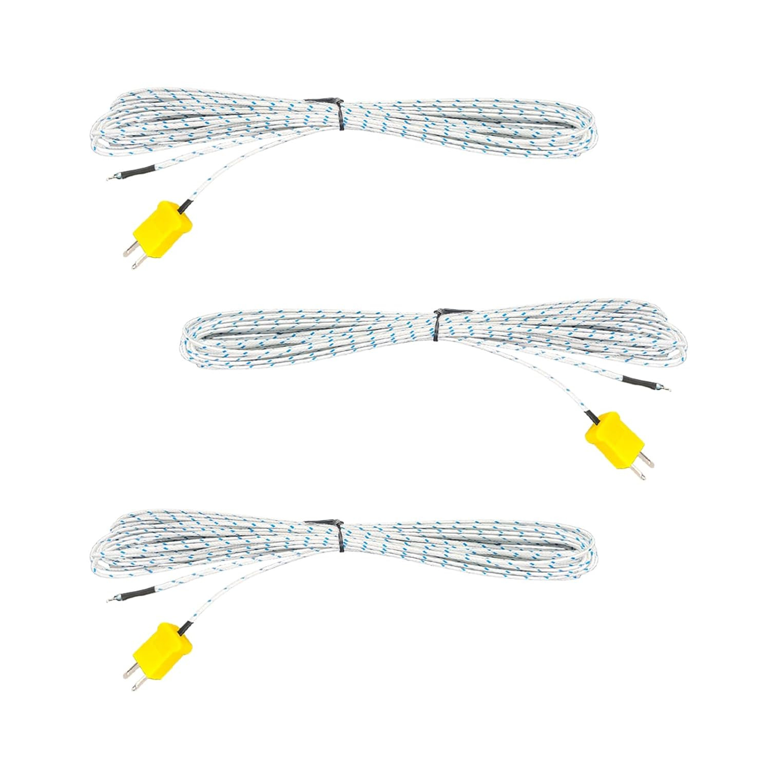 3x K-Type Mini-Connector Thermocouple Temperature Probe Sensor 2M/6.6Ft Cable US