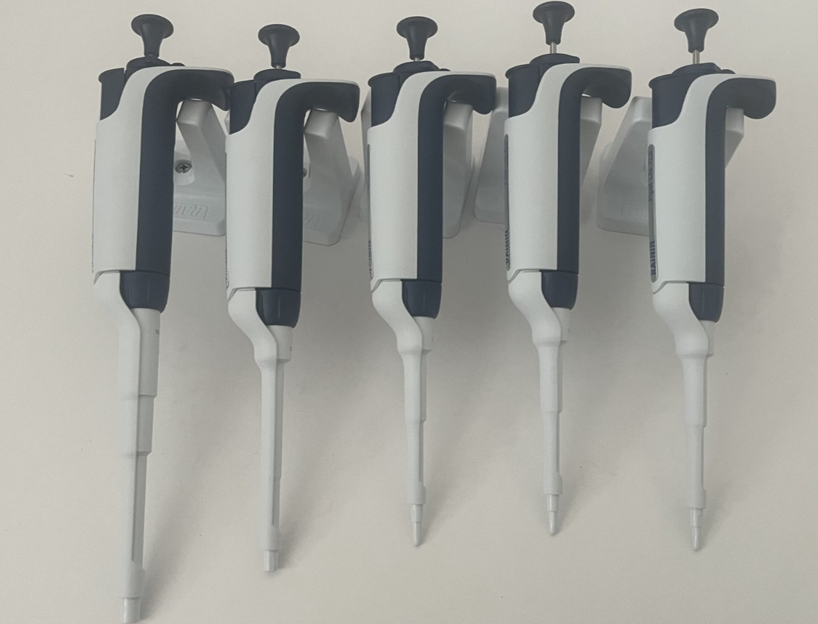 Rainin Pipet-Lite XLS LTS Lot of 5 L-2 L-10 L-20 L-200 L-1000 Pipettes Calibrate