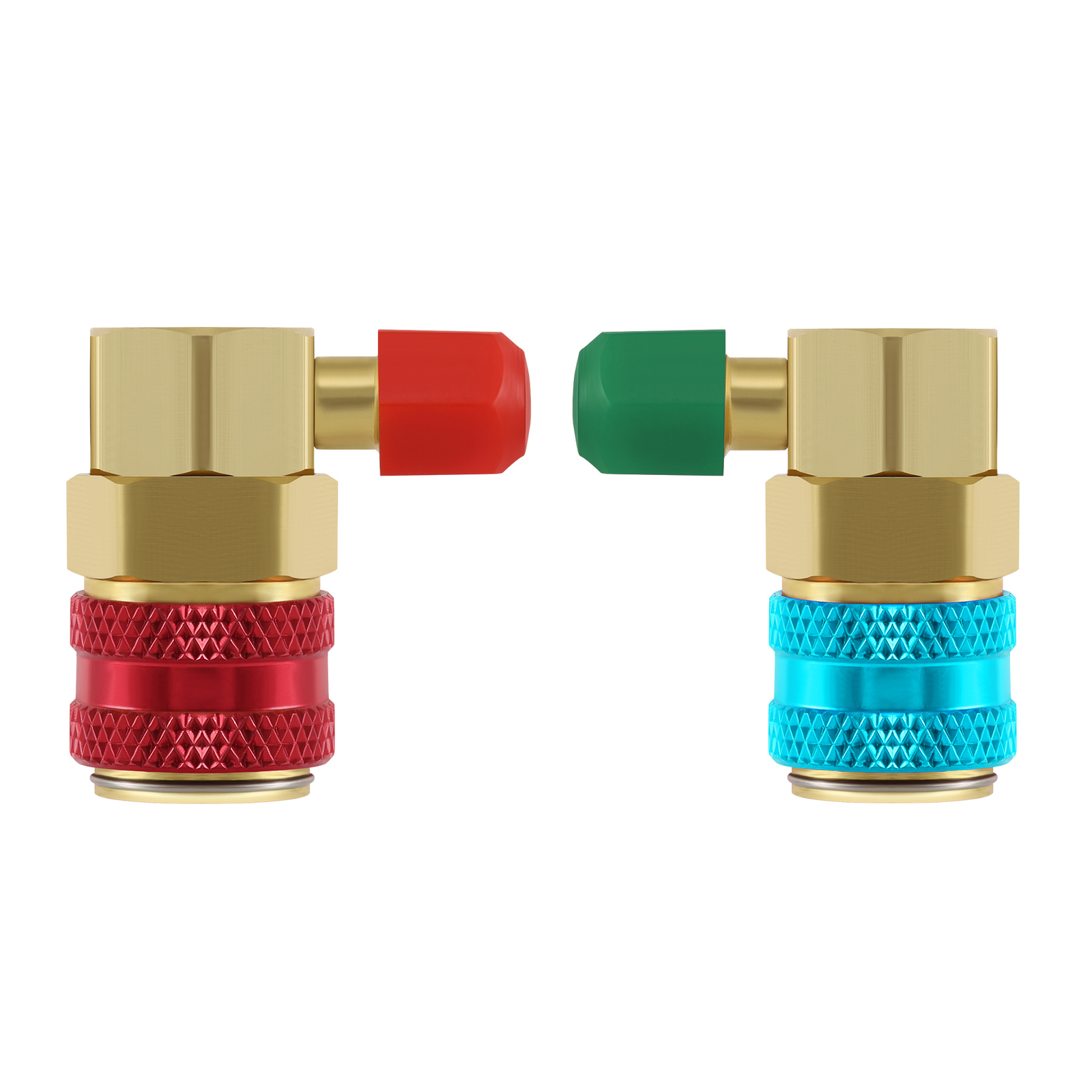 2x R134a Low High Quick Connector Adapter Coupler Auto A/C Manifold Gauge HVAC