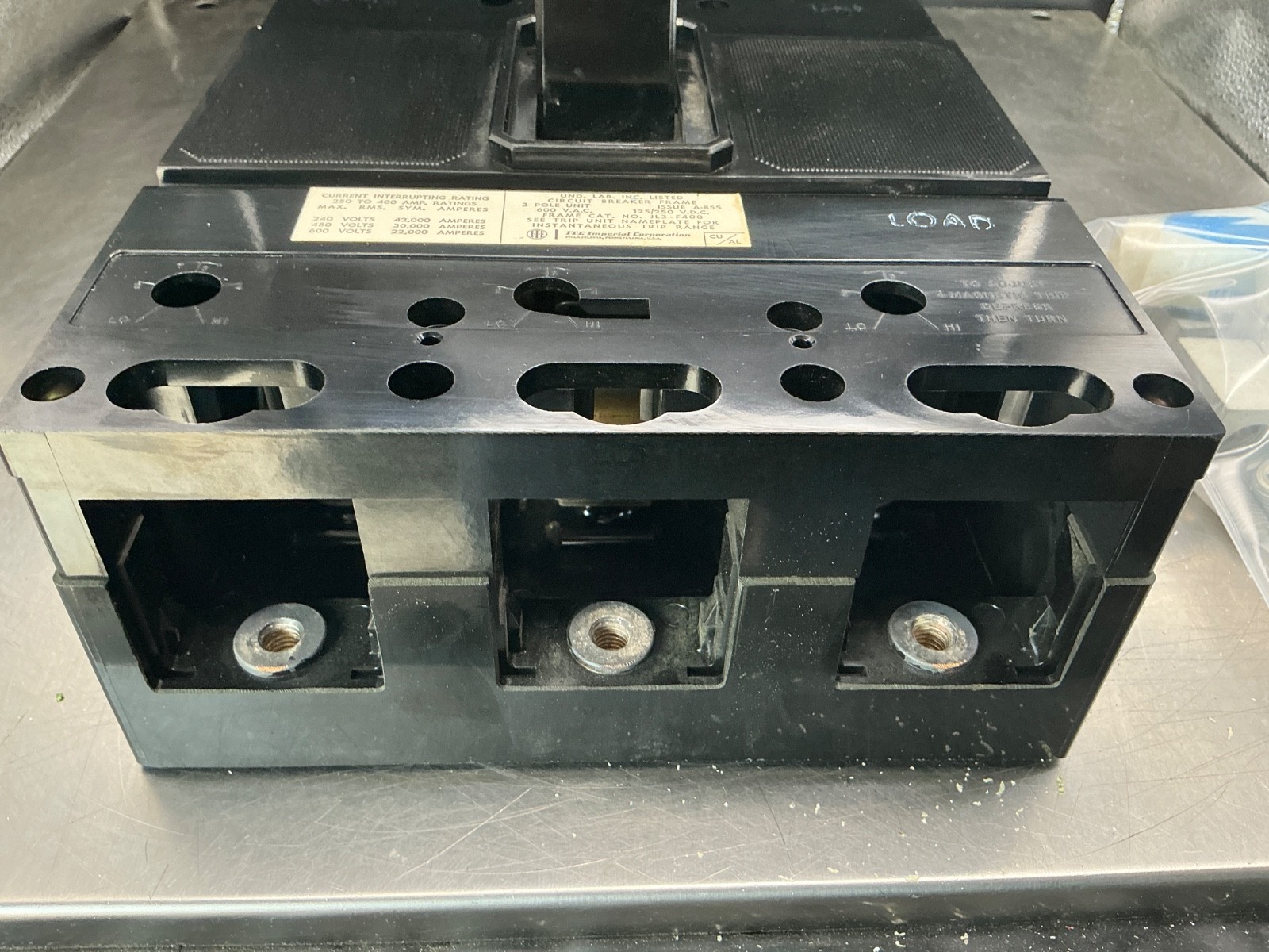 ITE JL3-F400 Circuit Breaker 3-Pole, 600v, 400a