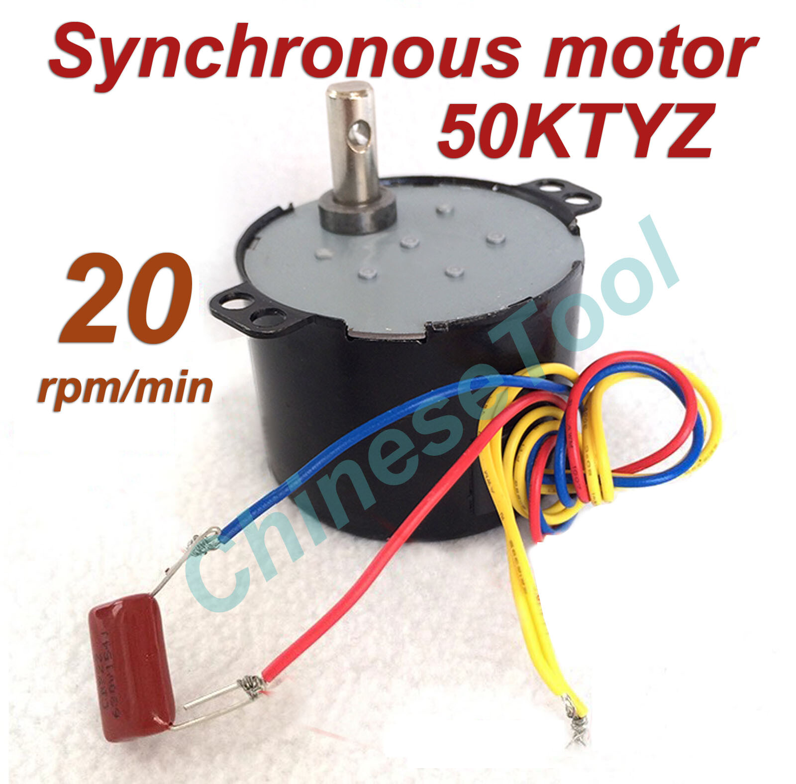 US Stock Synchronous Motor 50KTYZ AC 110V 120V 50/60Hz 20r/m CW/CCW 6W 3.5kgf.cm