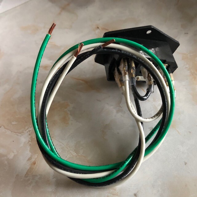Wired assembled Power Socket with Fuse Switch 3 Pin IEC320 C14 USA PLug