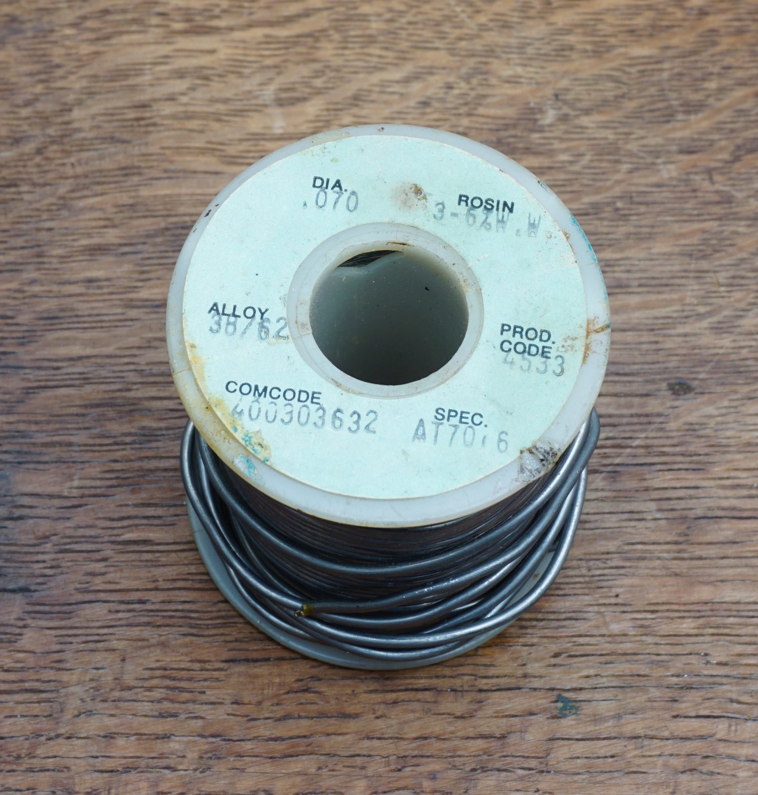 AT&T Nassau White Water ~ AT7076, 0.70, 38/62 Alloy Solder, Code 4533. 14oz.