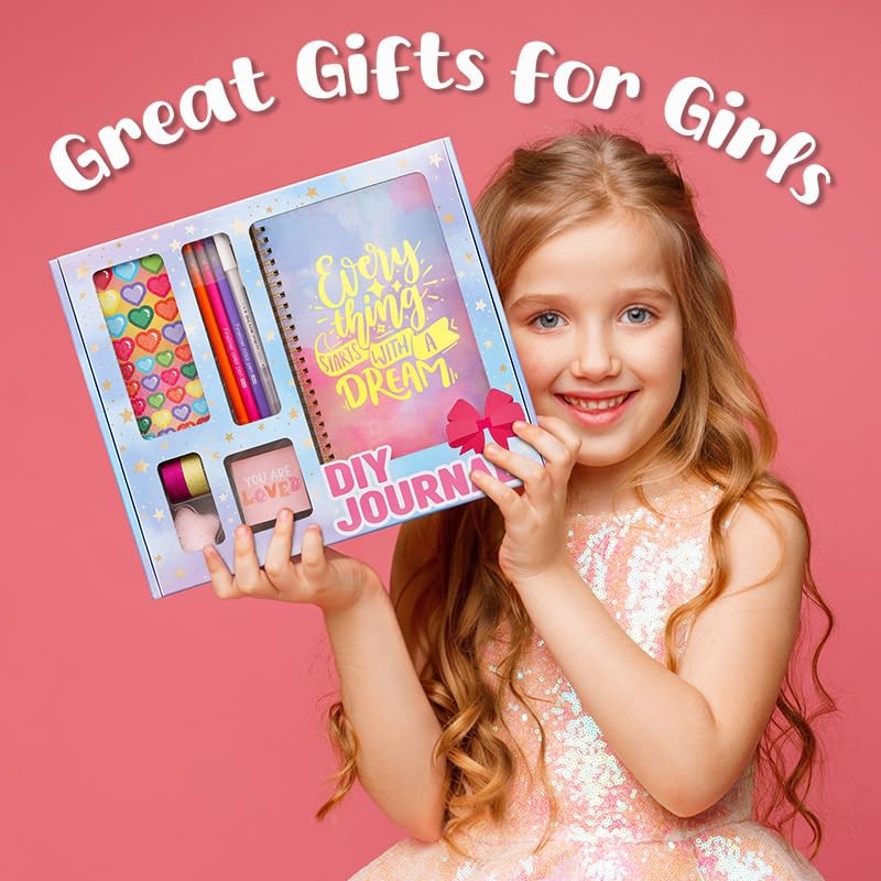 DIY Journal Kit for Girls – Journal for Girls Ages 8-12, Stationary Set, Arts…
