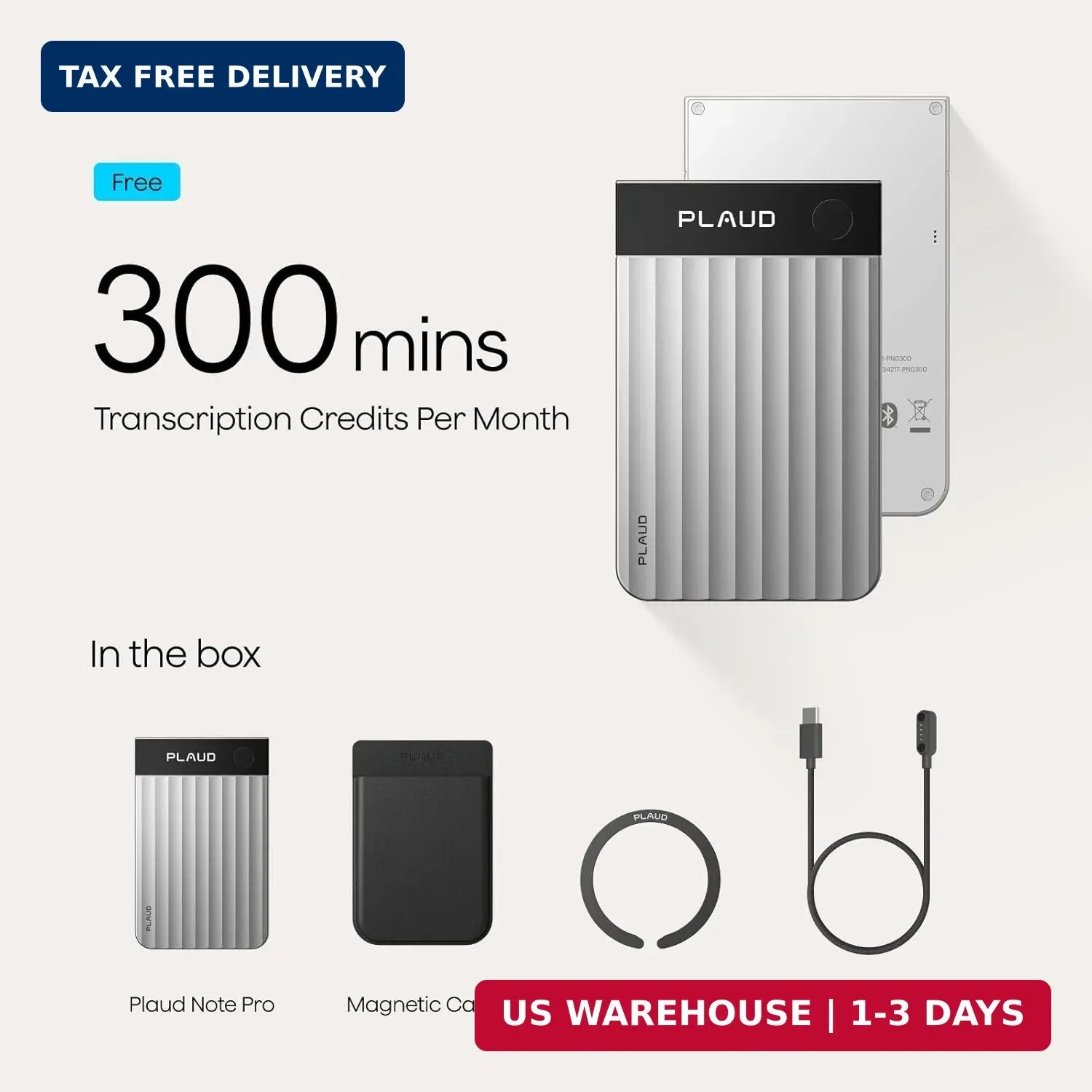 Plaud Note Pro AI Voice Recorder, Transcribe & Summarize with AI Note Taker for