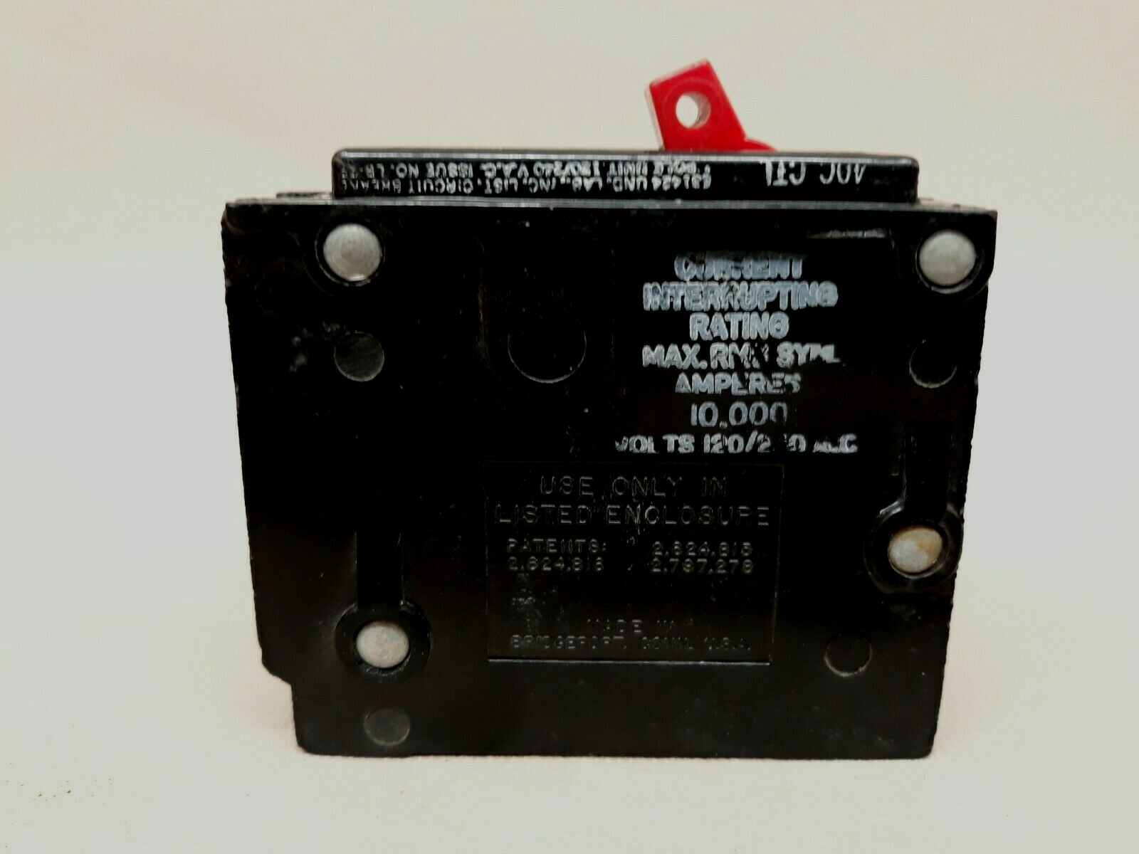 BRYANT 20 Amp Single Pole Circuit Breaker BR120 BR 120 20A