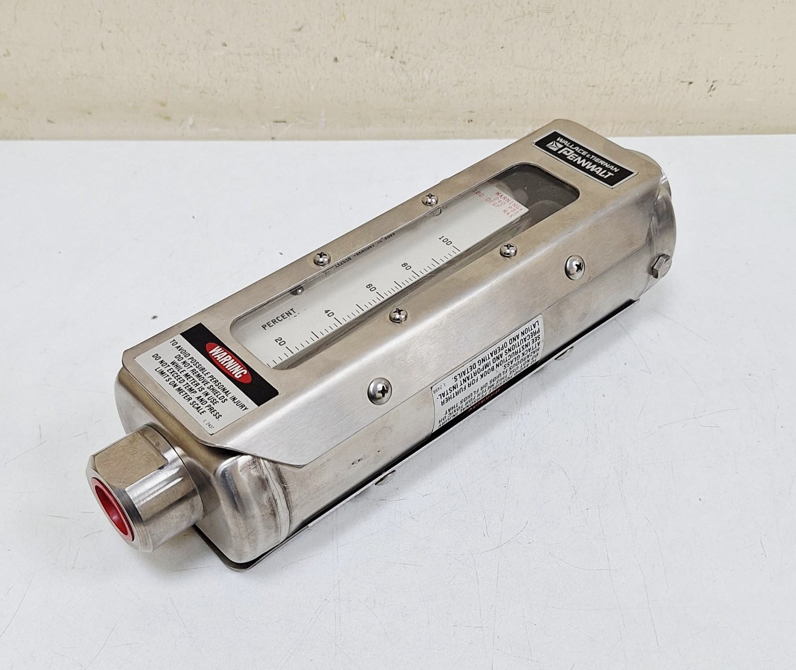 Wallace & Tiernan Pennwalt 5210B02212XXL Flow Meter 180F 240PSI