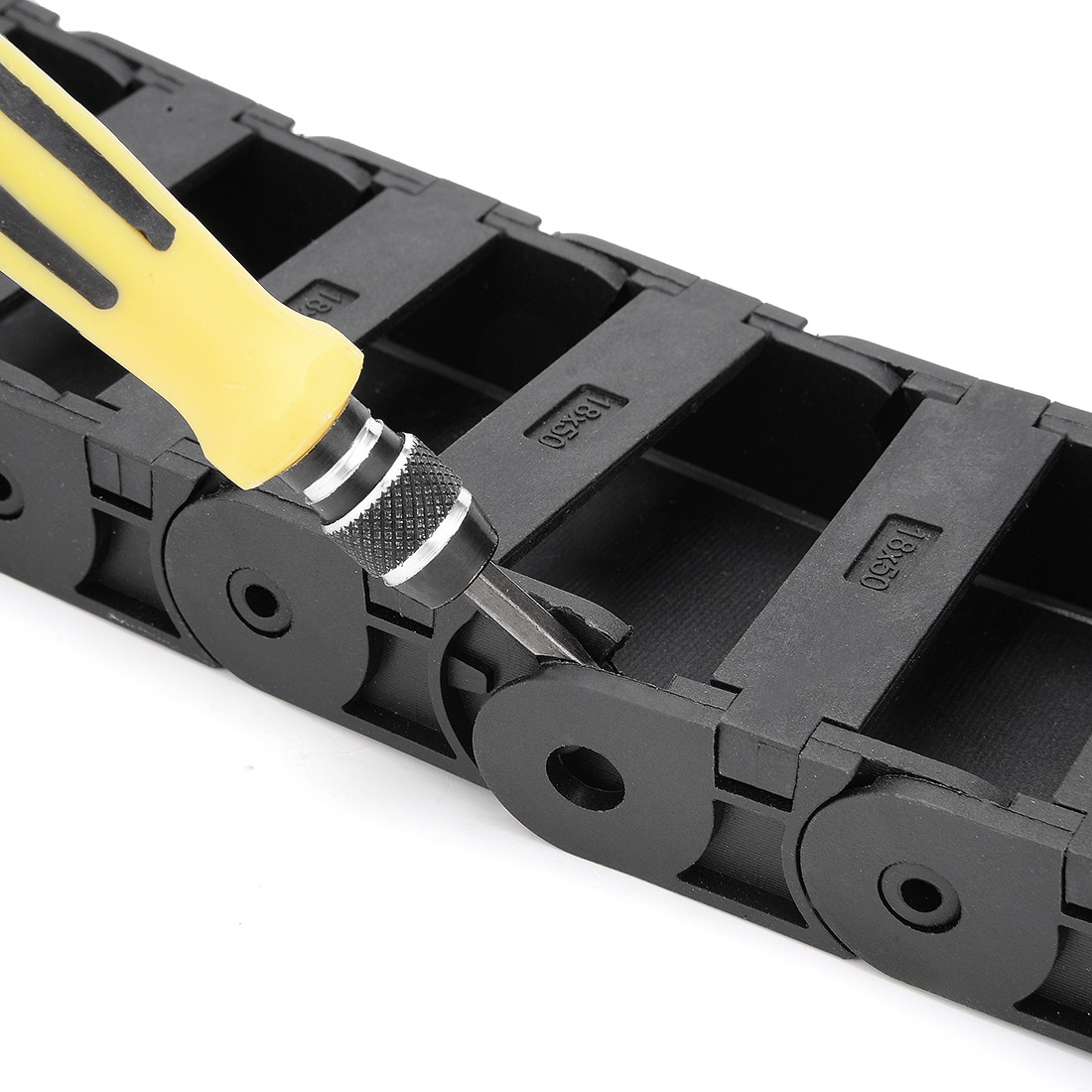 R38 18 x 50mm Cable Drag Chain Plastic Semi Closed Cable Wire for 3D Printer