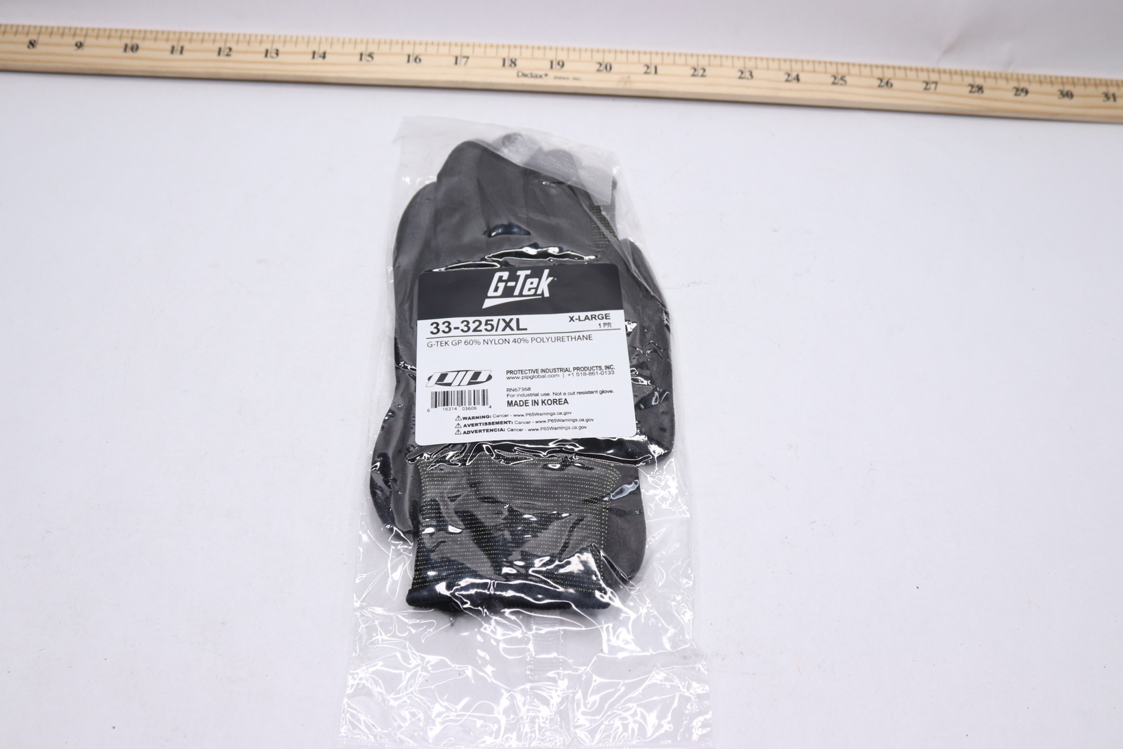 G-Tek Nitrile Palm & Finger Coated Work Gloves With Nylon Liner 33-325/XL