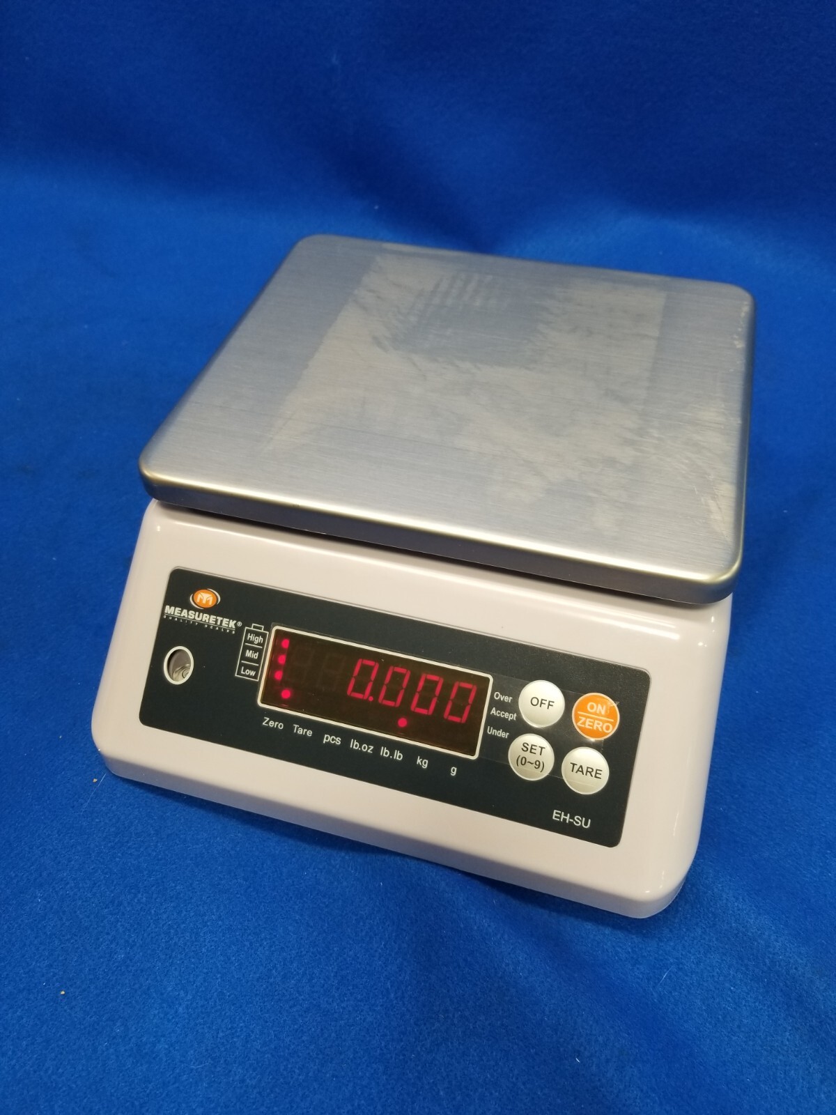 MEASURETEK 12R991 Washdown Bench Scale, Digital, 6kg/13.2 lb 12R991