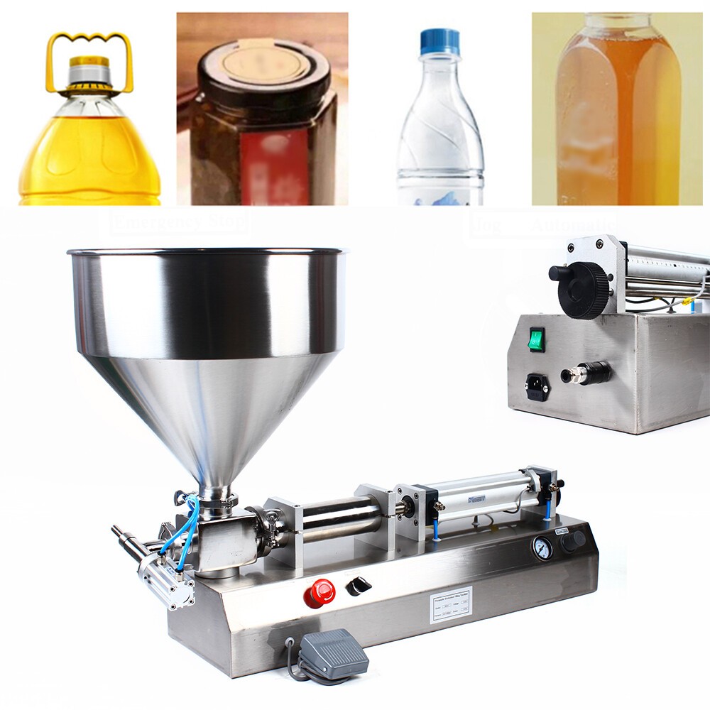 100-1000ml Paste Liquid Piston Filler Heating Filling Machine Single Nozzle