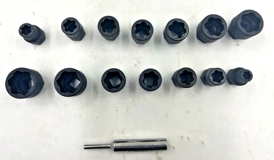 Cornwell Tools CTGBE15ST – 15 Piece 3/8″ Drive Bolt Extractor Set (EL1129552)
