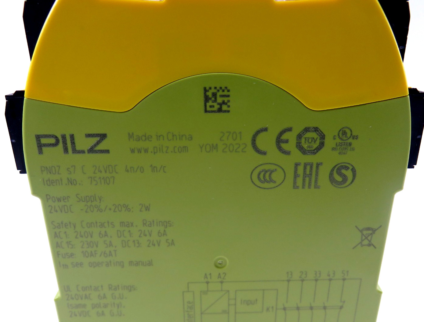 Pilz 751107 PNOZ s7 C 24VDC 4n/o 1n/c Contact Expansion