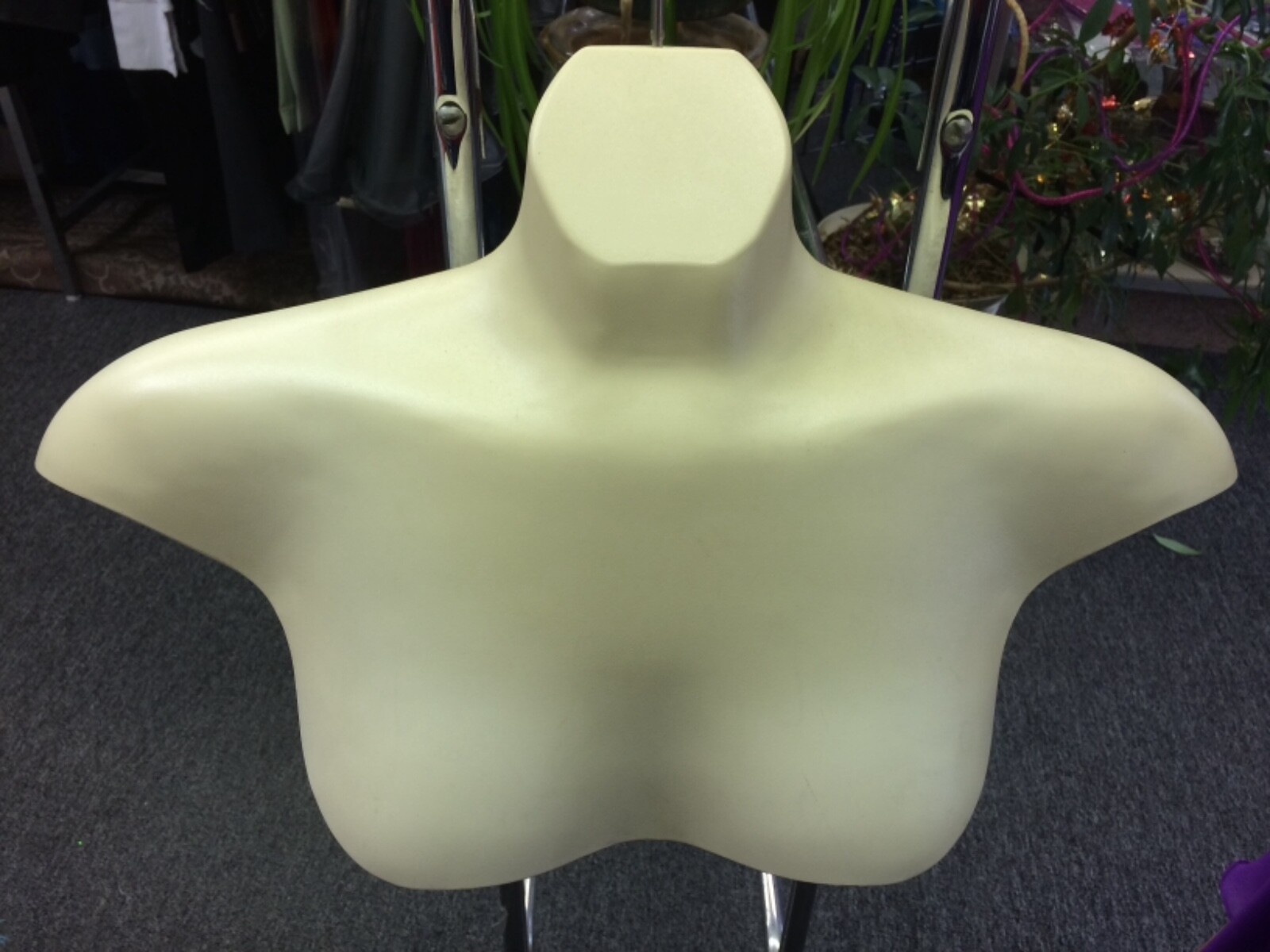 Vintage Display Fashion Form Molded MALE Half Body Hanging Torso