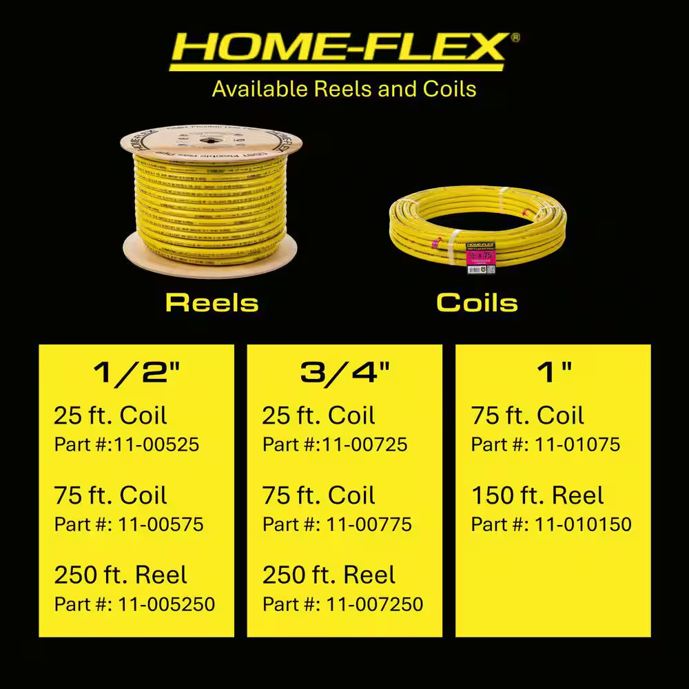 1/2 In. X 75 Ft. CSST Corrugated Stainless Steel Tubing