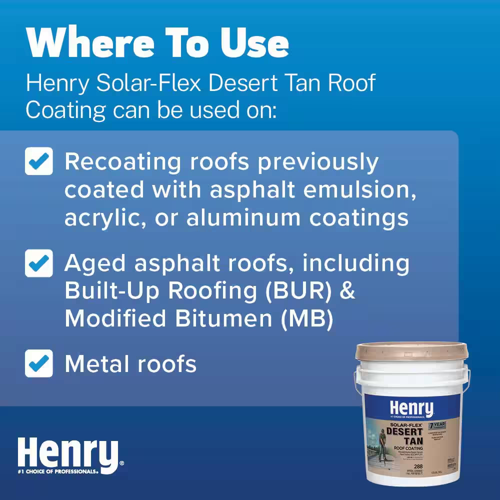 288 Solar-Flex Desert Tan Acrylic Elastomeric Reflective Roof Coating 4.75 Gal.