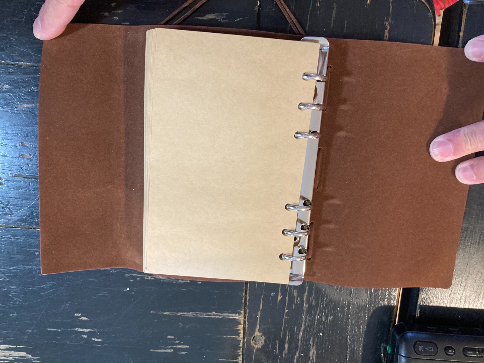 Maleden Leather Nautical style refillable blank kraft paper sketch/note pad