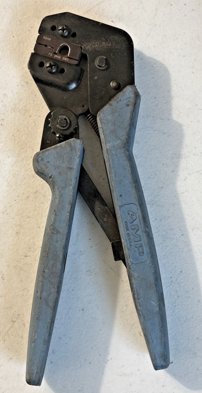 AMP Ratcheting Wire Crimper Tool TE Connectivity Crimping Tool Made in USA 9248