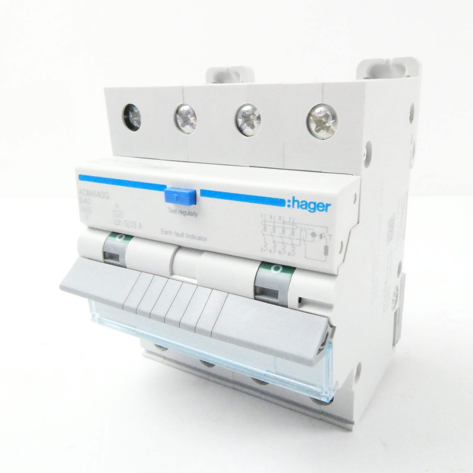 HAGER ADM440G (102865) (4 Pole 40A 0.03A) FI SWITCH