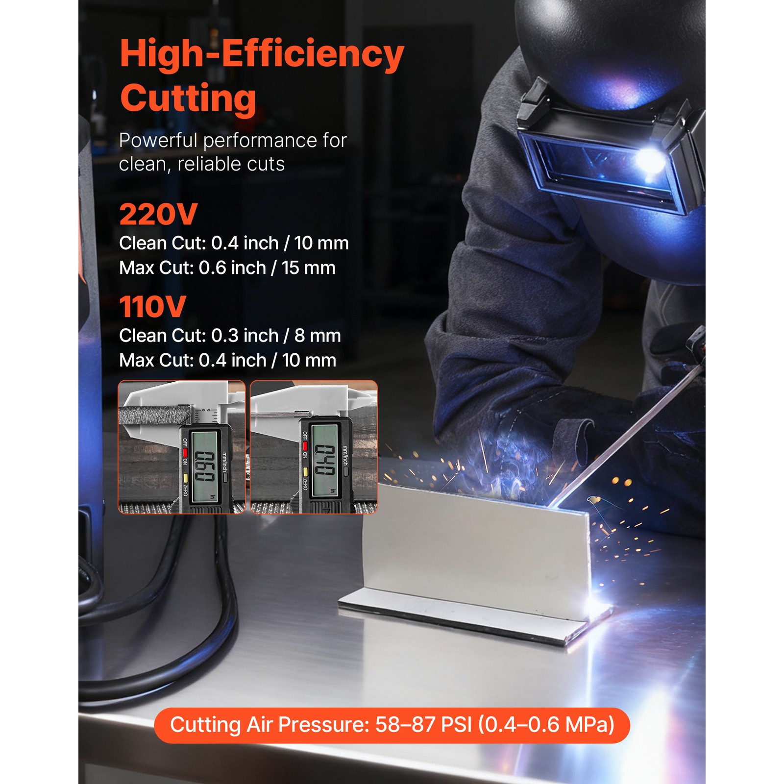 Uimoso 3-in-1 Plasma Cutter Welder Combo with Digital Display, 110/220V