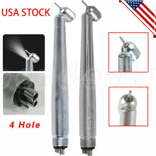 LED E-generator /No-LED Dental 45 Degree Handpiece High Speed 4Holes Turbine OR
