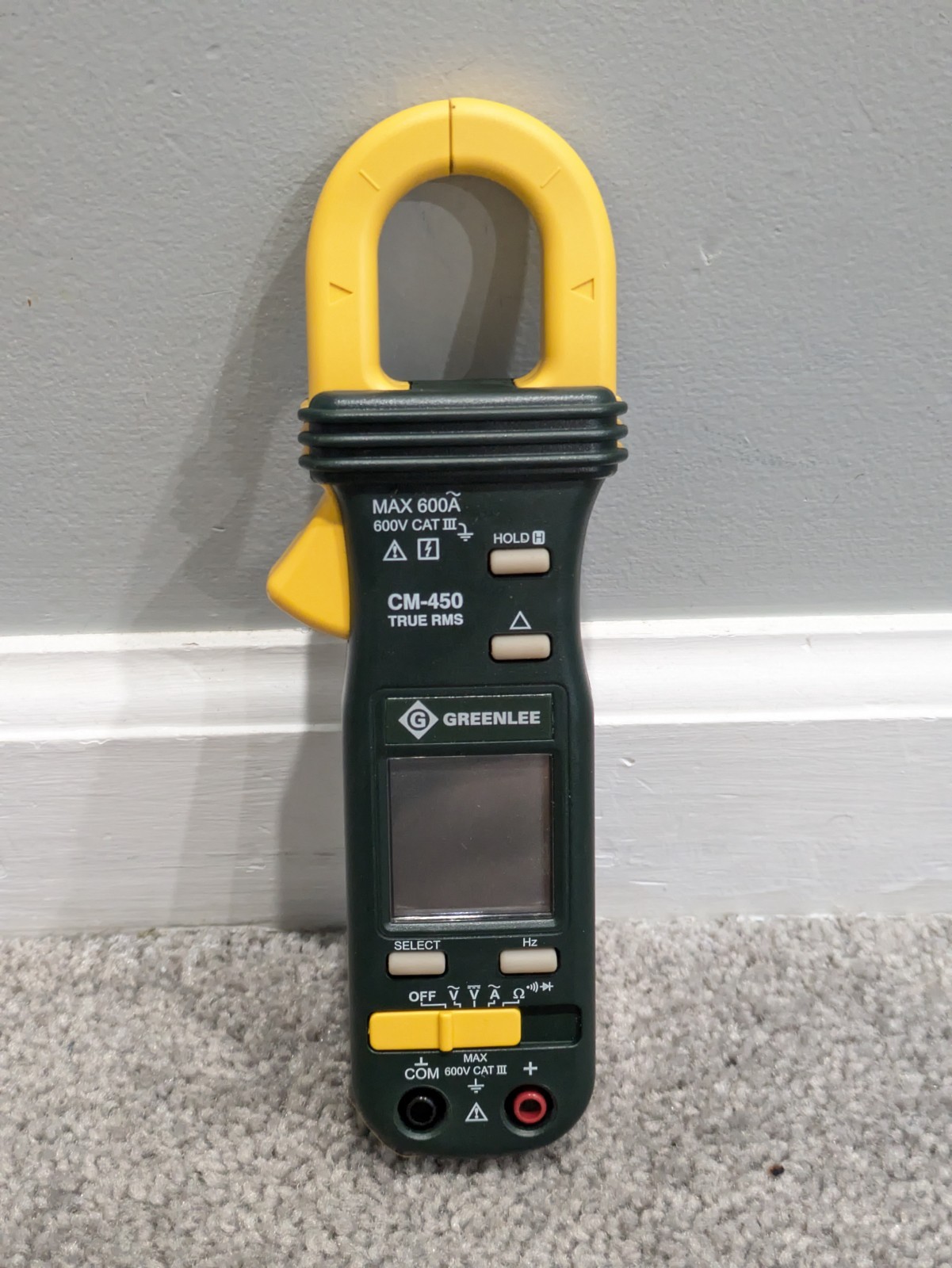 Greenlee CM-450 AC True RMS Clamp Meter, 600V 600A FREE PPDMM-20 Pocket Meter