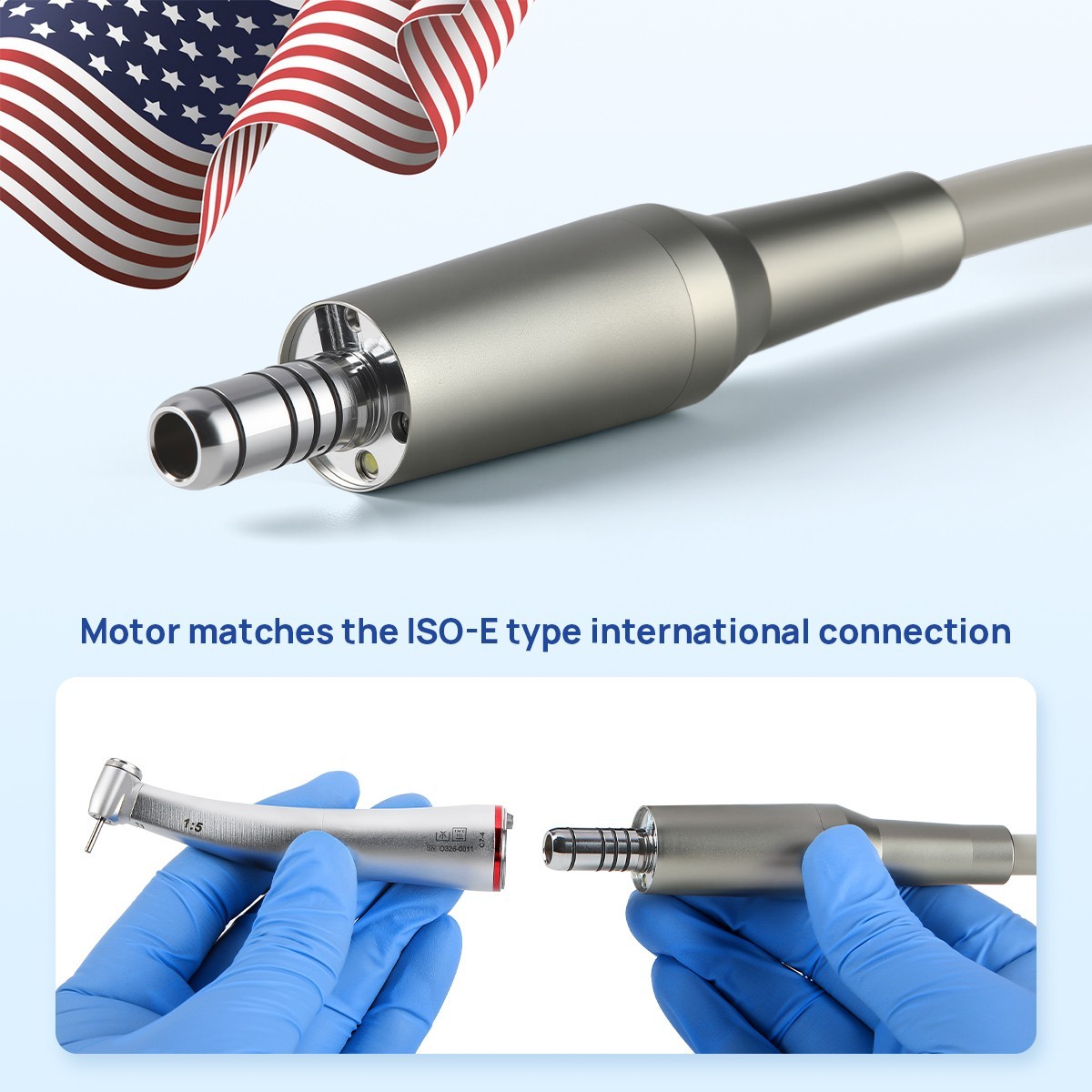 NSK Style Dental Brushless LED Electric Micro Motor/1:1/1:5 Increasing Handpiece