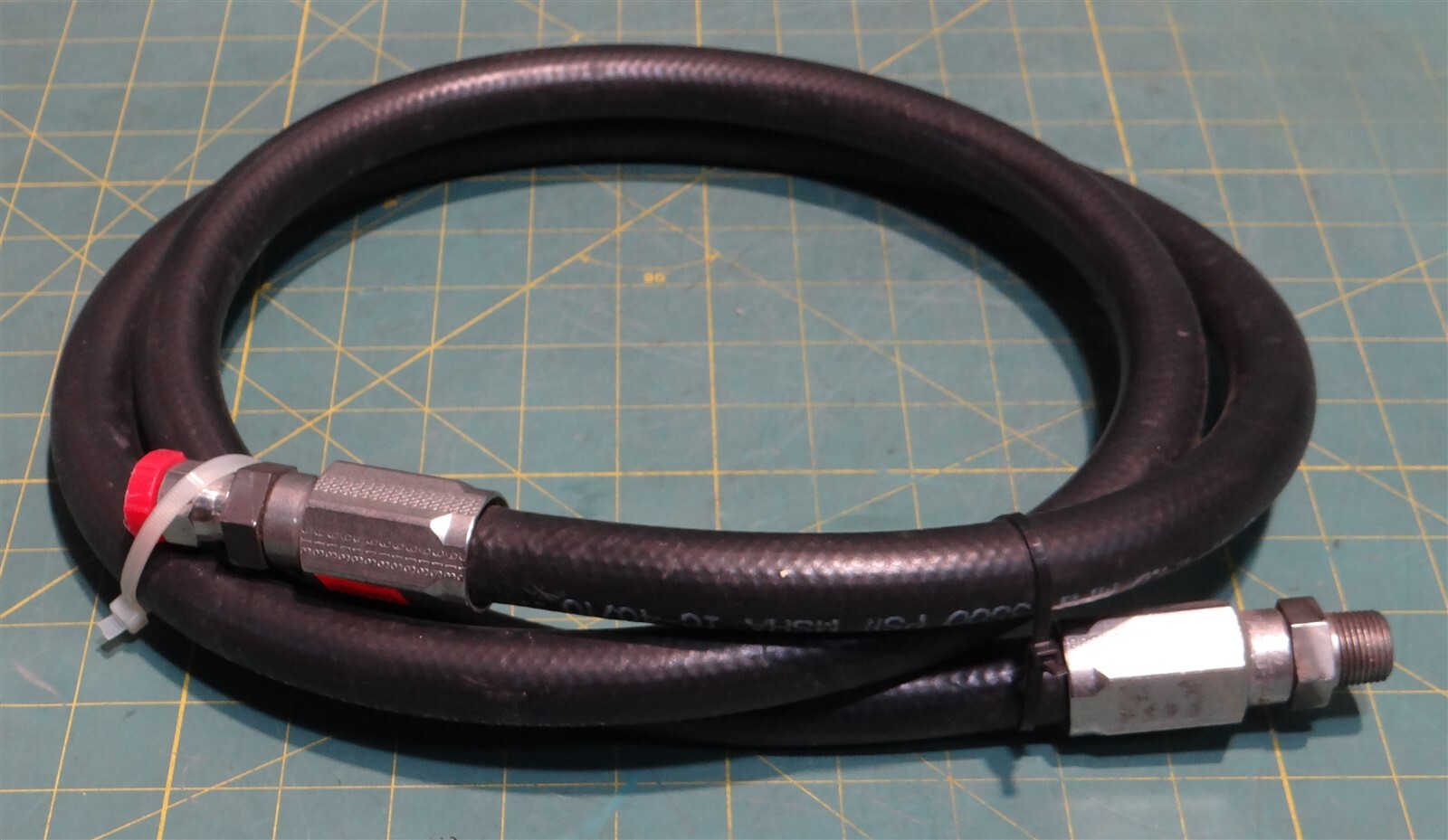 Parker No-Skive 301-08 WP 24.0 MPa 6ft, JIC Female & Male Connectors, (3500 PSI)