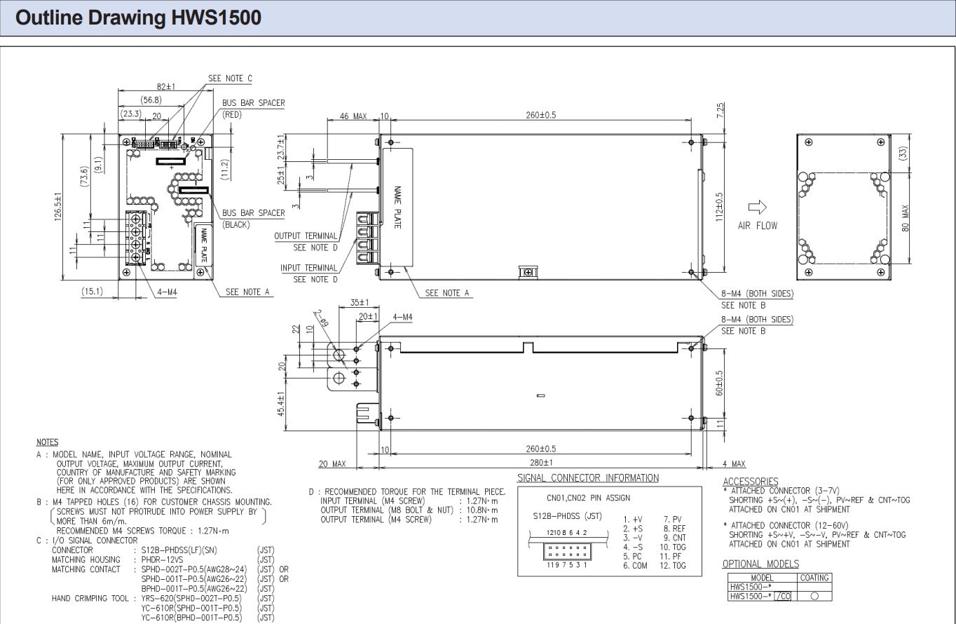 TDK-Lambda HWS1500-15 EHFP Switching Mode Power Supply Module 15V 100A