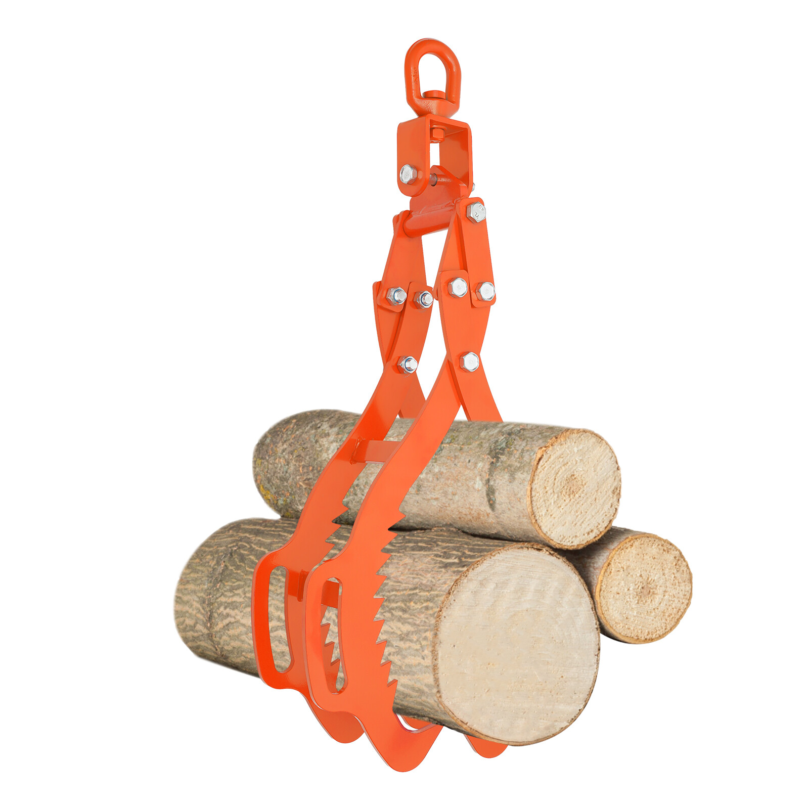28in Log Lifting Tongs, Tractor Grapple, Heavy Duty,4 Claw Timber Carbon Steel