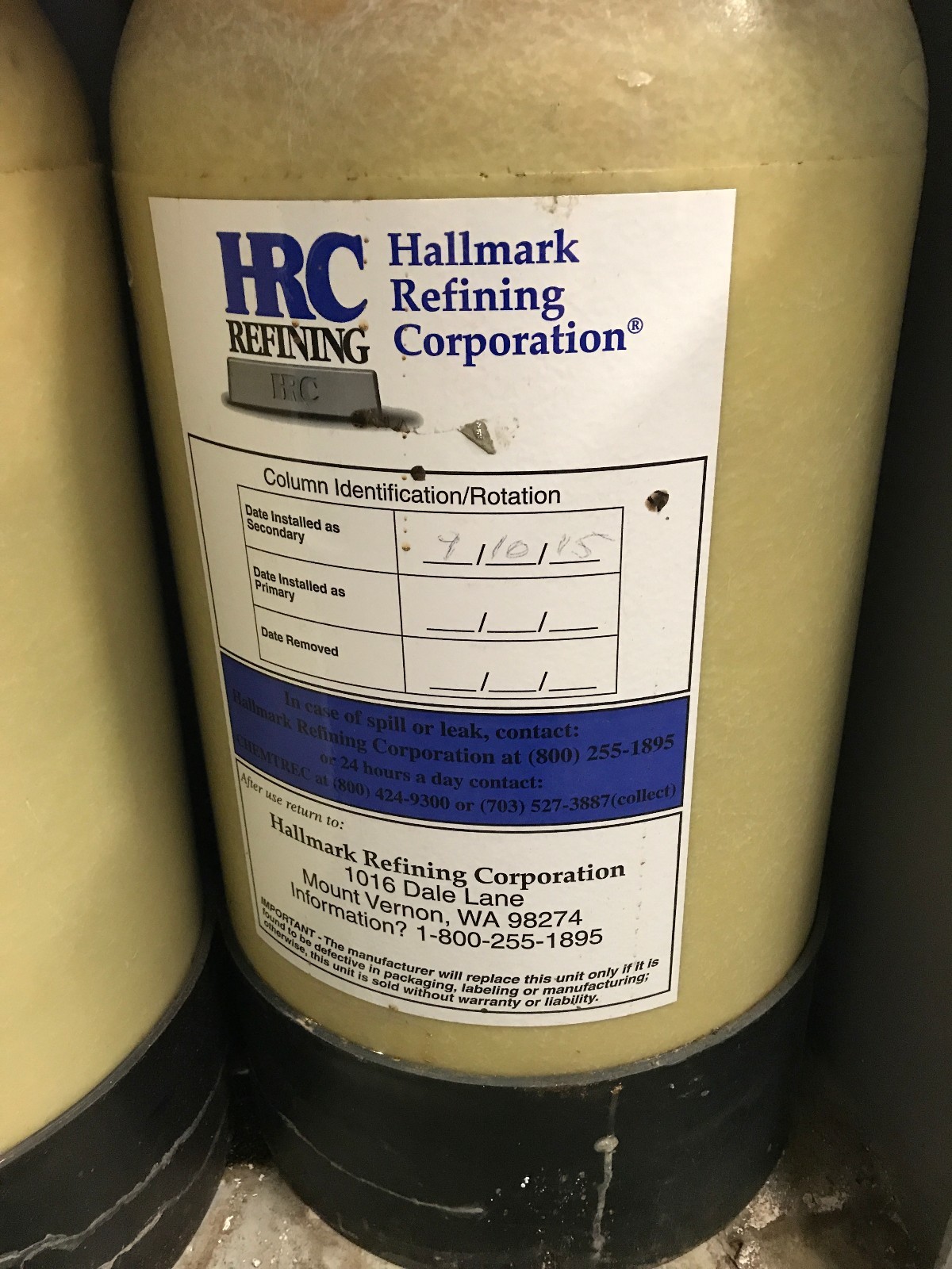 HALLMARK REFINING HRC ENVIRONMENTAL SILVER RECOVERY SYSTEM