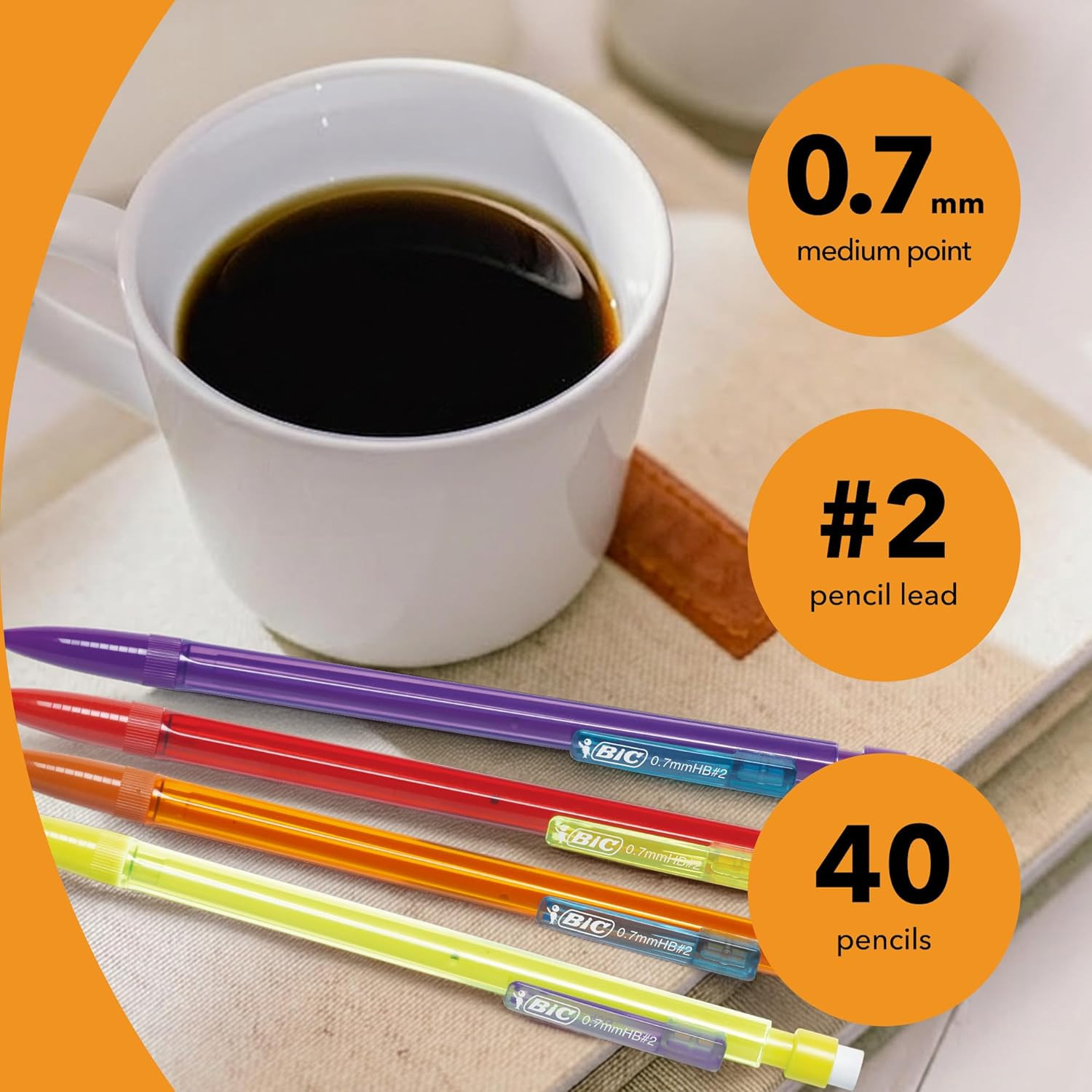 Xtra Smooth Bright Edition Mechanical Pencils, 0.7 Mm Medium Point, Bulk School