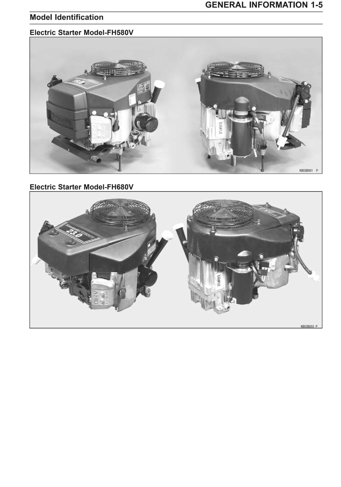 FH451V FH500V FH531V GAS ENGINE SERVICE MANUAL FITS KAWASAKI FH680V FH721V 07801