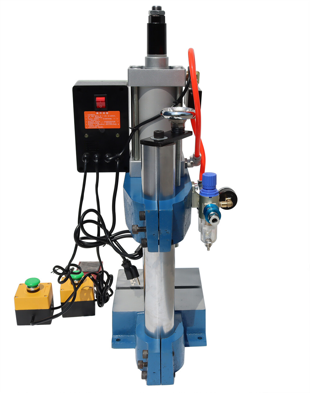 Pneumatic Punch Press Machine 660lb/300kg Desktop Air Puncher Single-Acting Work