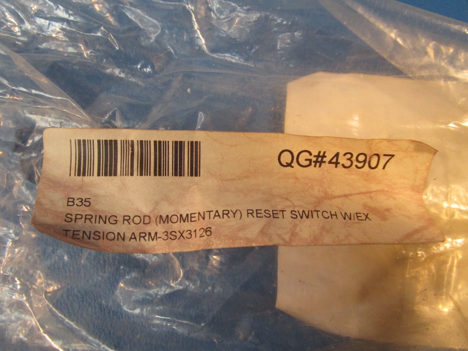 SIEMENS 3SX3 126, SPRING ROD RESET SWITCH W/EXTENSION ARM