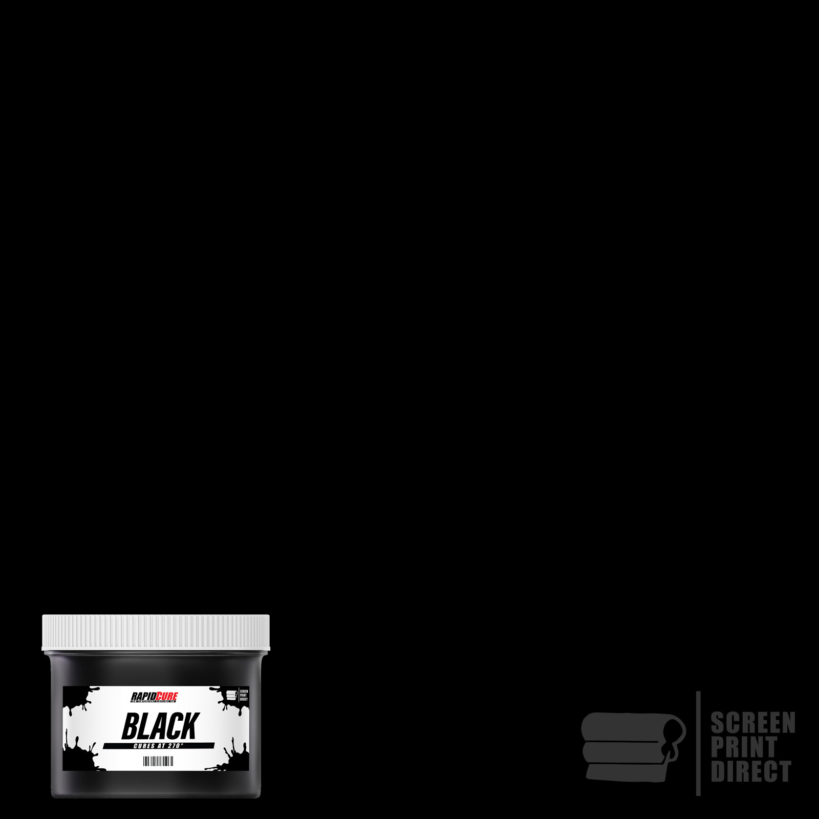 Black – Screen Printing Plastisol Ink – Low Temp Cure 270F – Gallon
