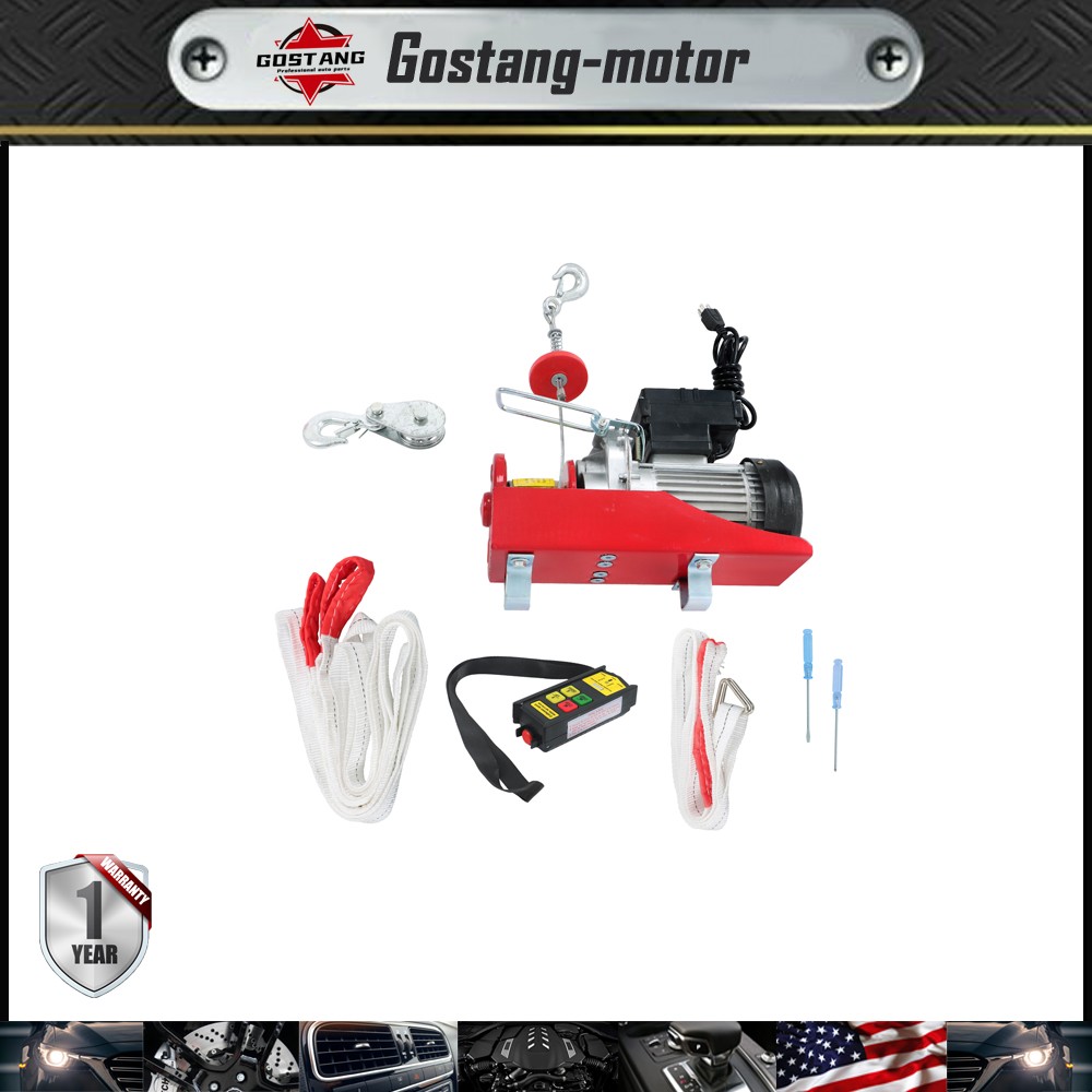 PA600 Mini Electric Hoist 1320lbs & Wireless Remote Control 110V Height 20-40ft