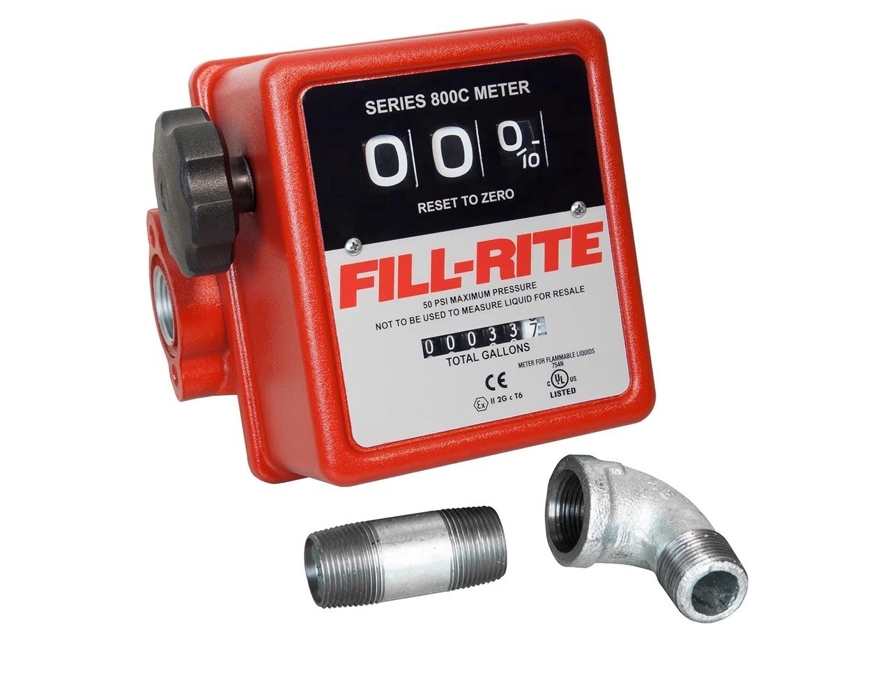 Fill-Rite 807CMK Mechanical Fuel Flow Meter 5-20 GPM 3/4” NPT