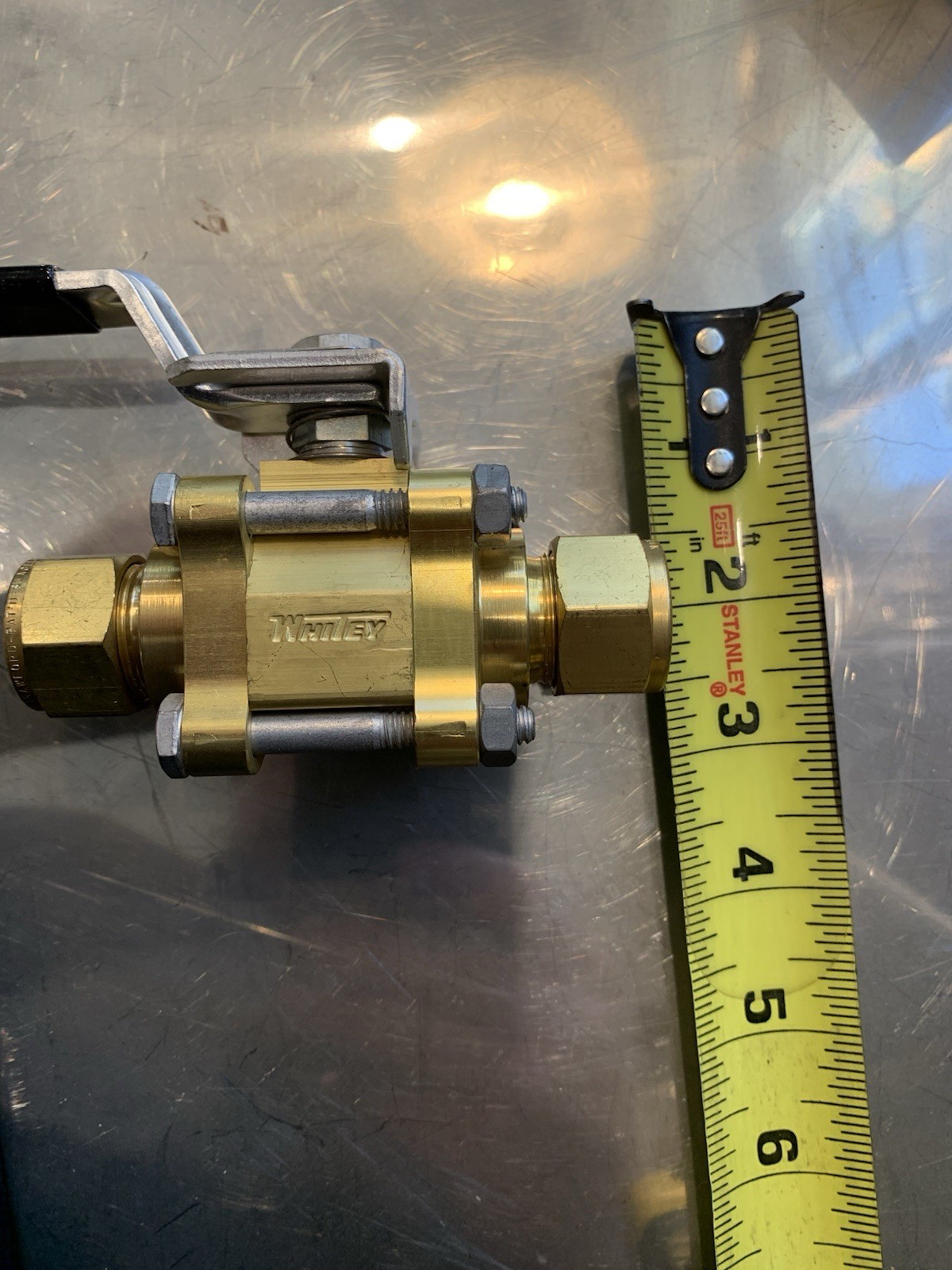 2-WHITEY / SWAGELOK B-63TS10 1/2″ BRASS BALL VALVE TUBE CONNECTION 1500 PSI -NEW