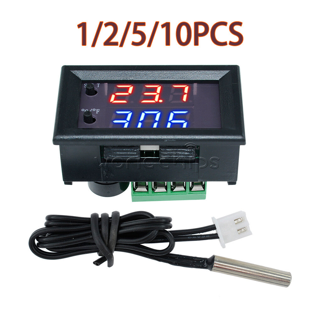 1-10Piece DC12V W1209WK Digital Thermostat Temperature Control + NTC 10K Sensor