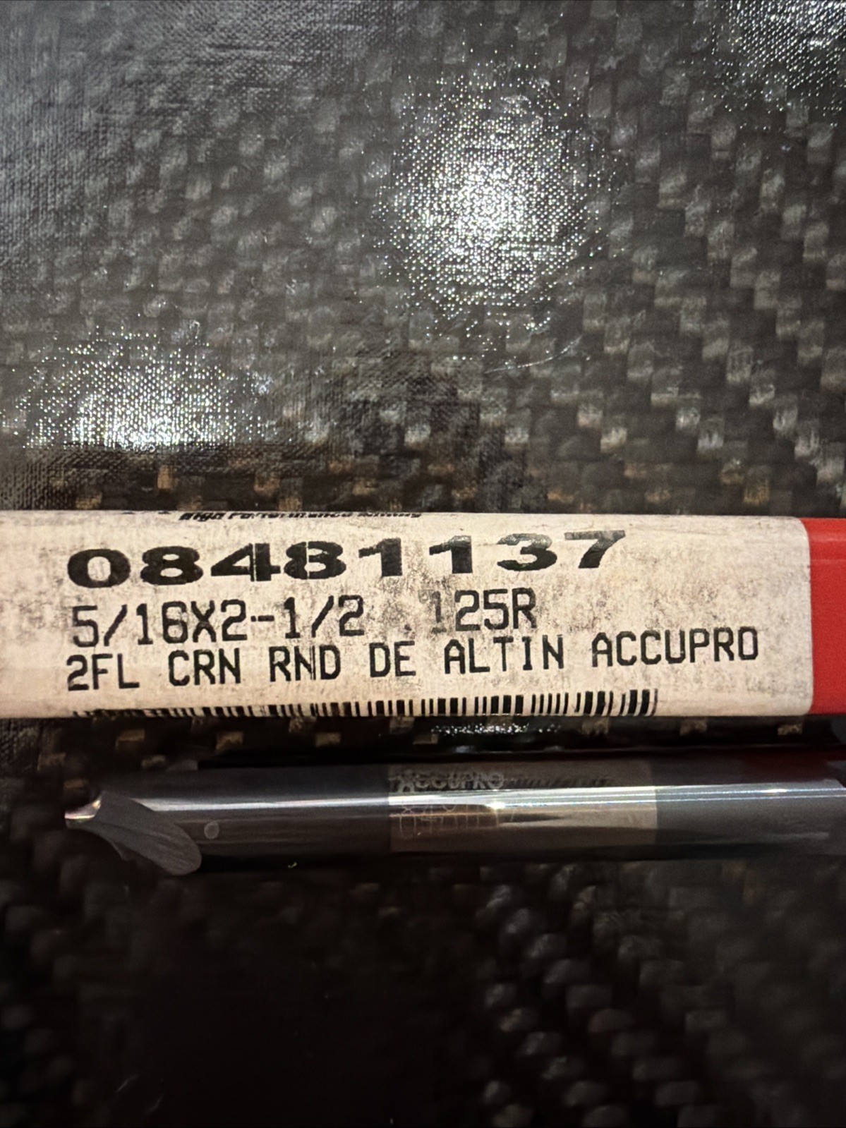 Accupro Carbide 5/16 .125R 2Fl Corner Rounding Radius DE AlTiN End Mill