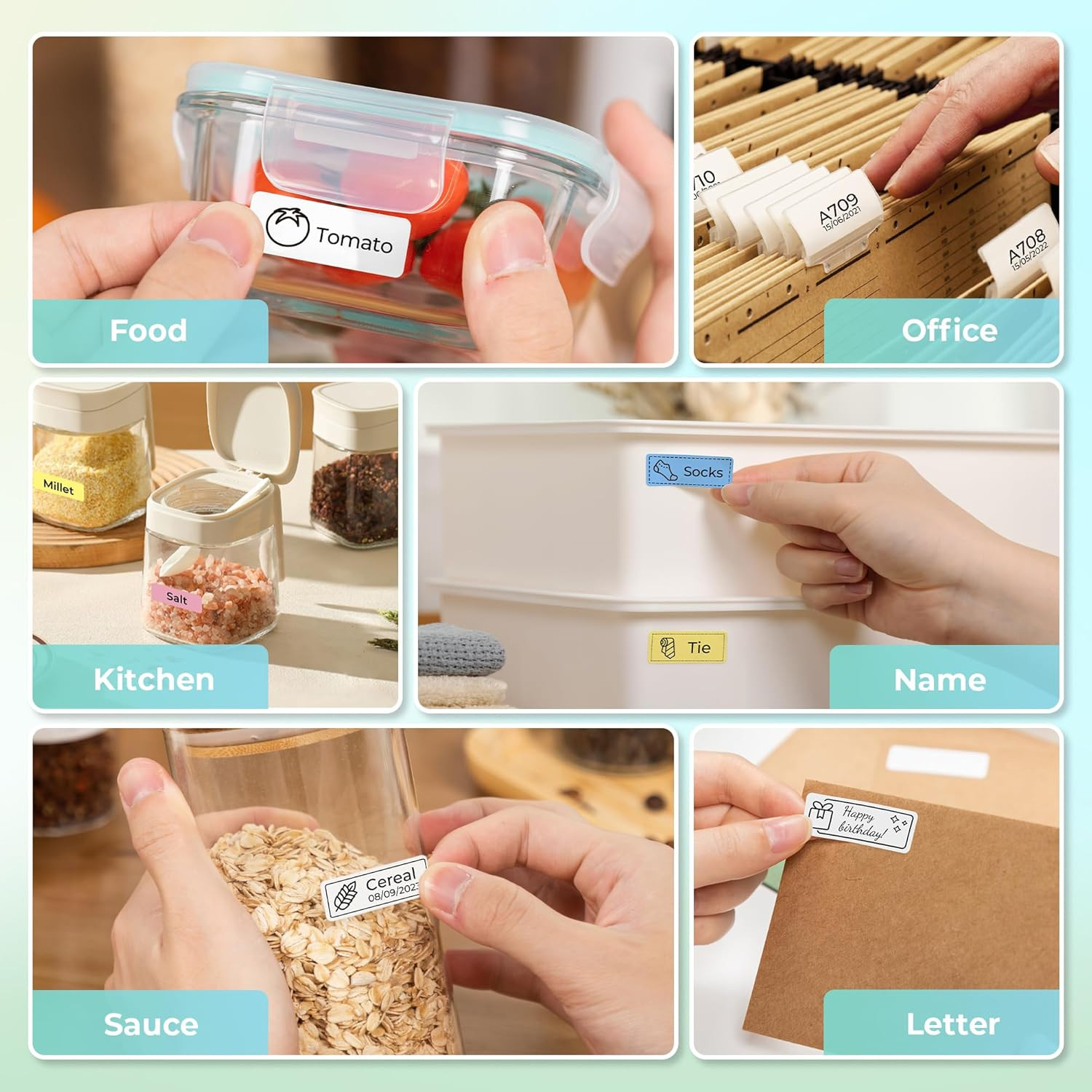 P21 Label Maker Machine with Tape, Bluetooth Label Printer, White | Creative App