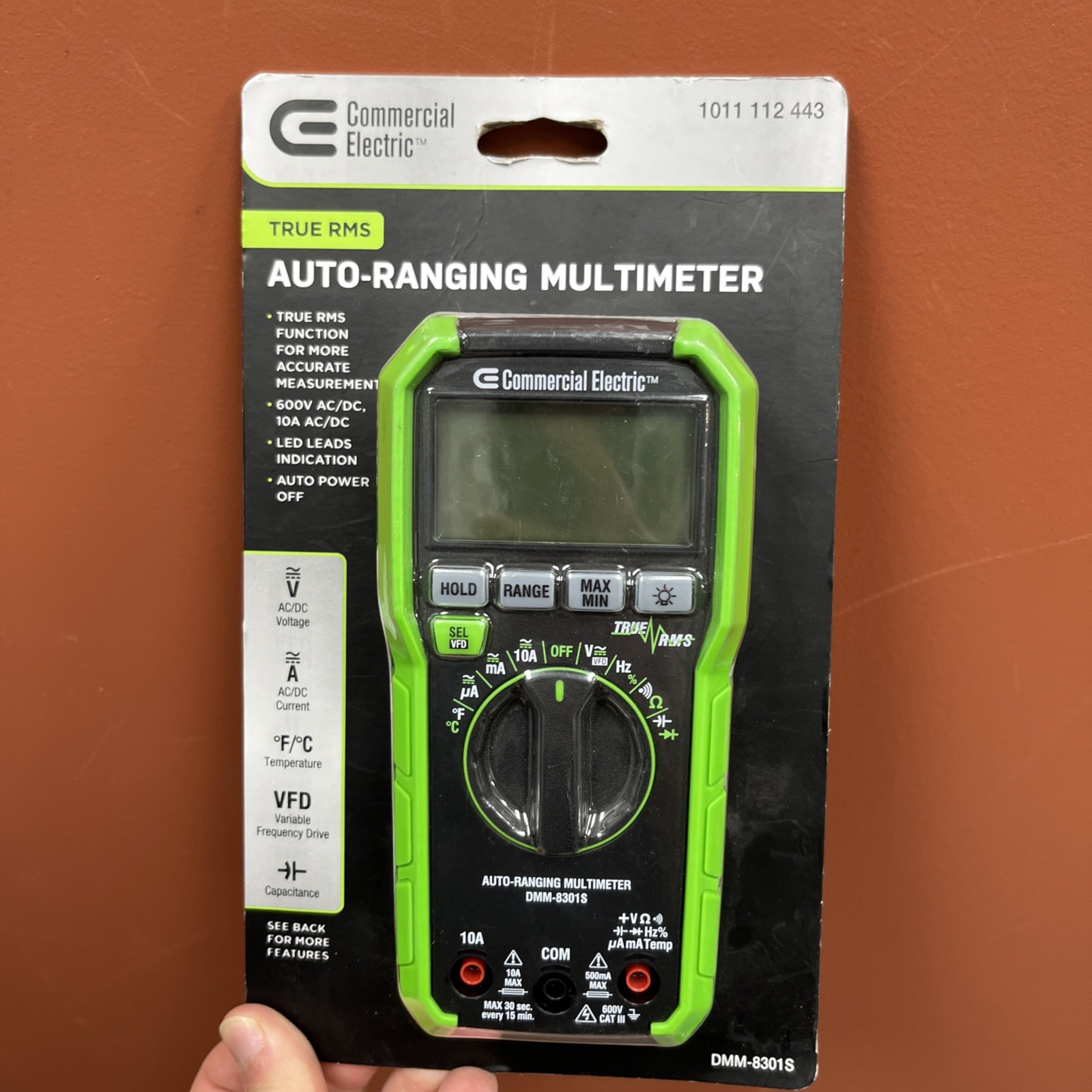 Commercial Electric 600-Volt True RMS Auto-Ranging Digital Multimeter