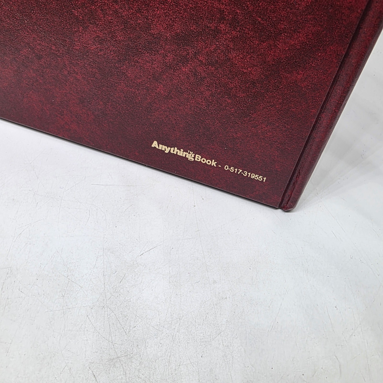 Vtg Anything Book™️ Hardcover Blank Journal Unlined Unruled Sketch Art Deco Red
