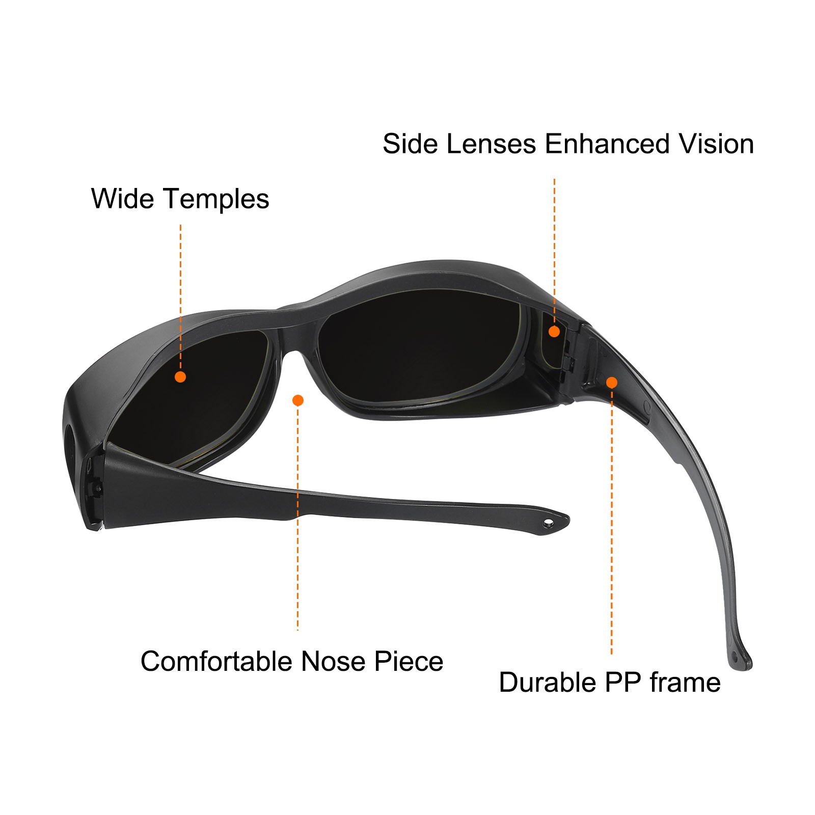 1 x Welding Glasses IR Shade 8 CE Certified Protective Wrap-Around Lens