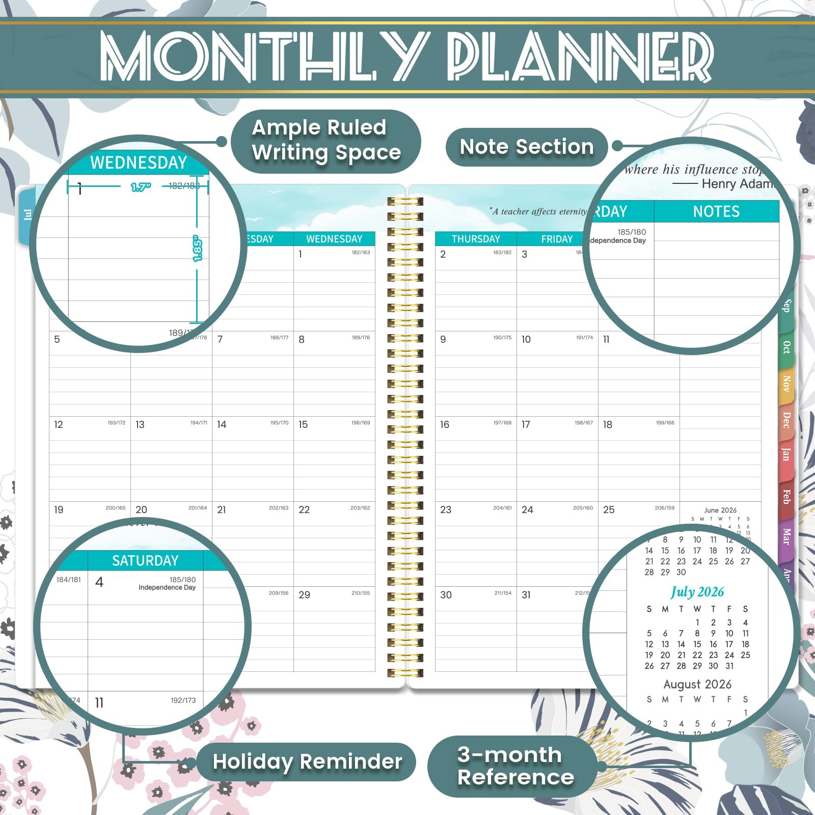 Teacher Planner 2026-2027 – 2026-2027 Weekly & Monthly Lesson Plan Book with …