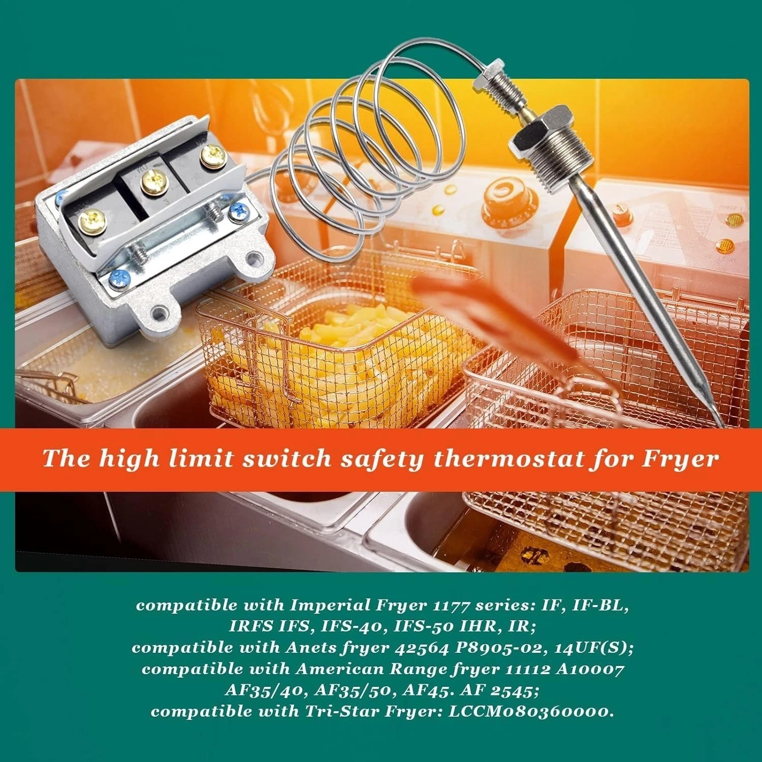 Durable 1177 High Limit Thermostat Switch – Prevents Oil Overheating for Fryers
