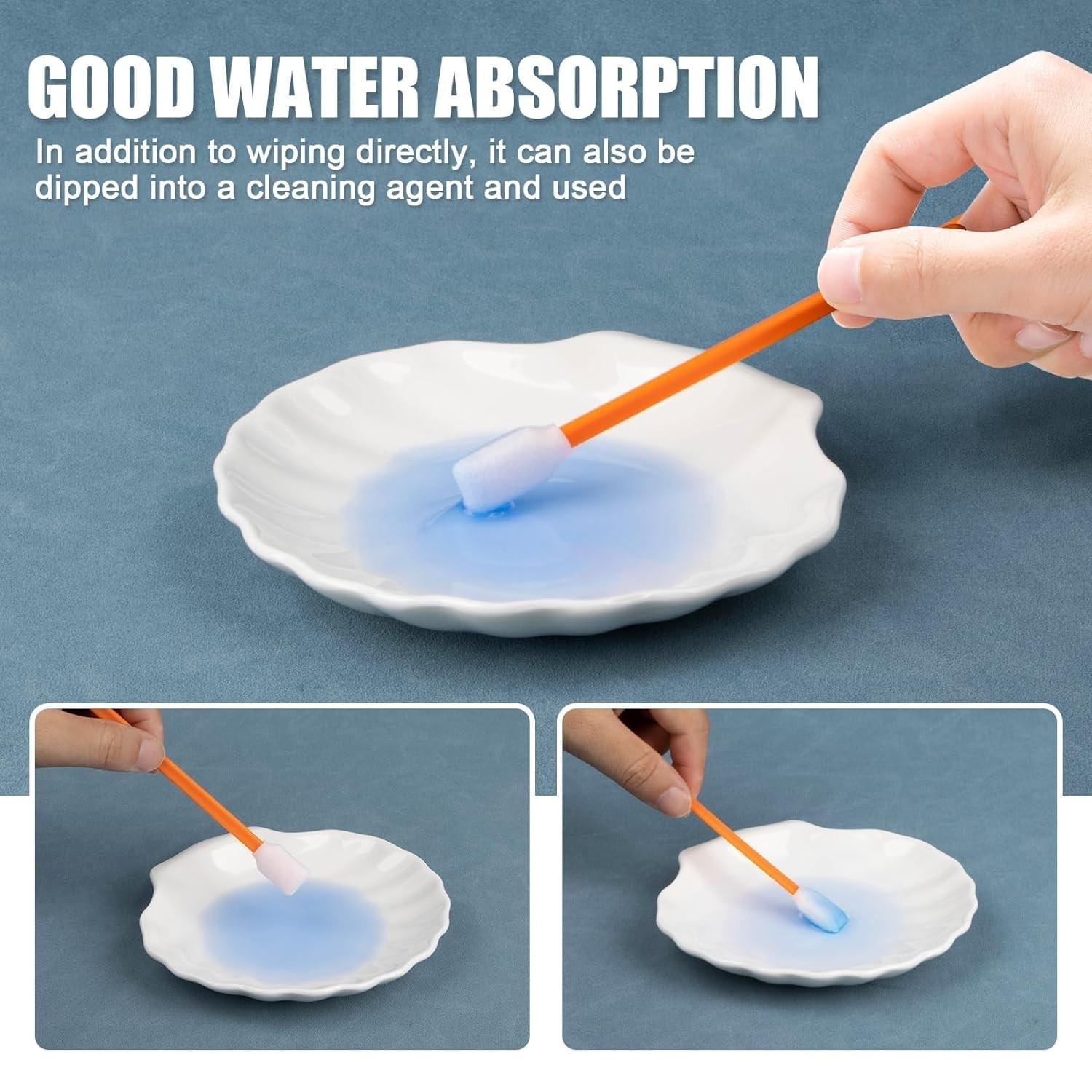 30-Pack Foam Cleaning Swabs 5.09″ – Applicator for Crafts, Printers & Car