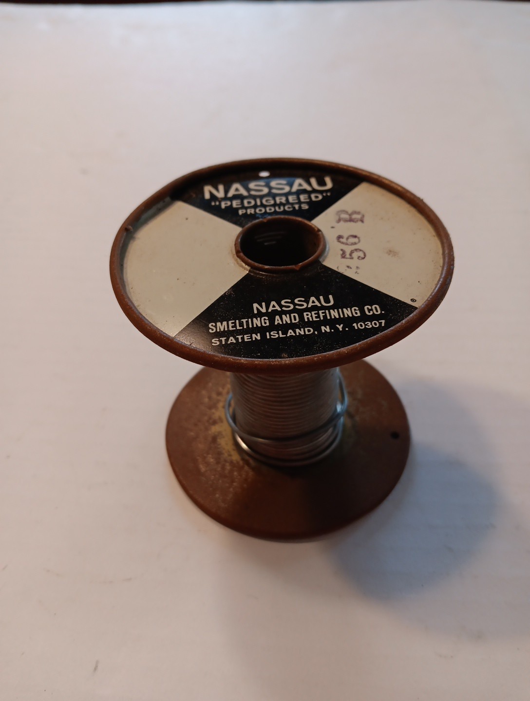 Vintage Nassau Pedigreed Pure WW Rosin Core Solder, Spec AT-7076, 12 Oz. Weight