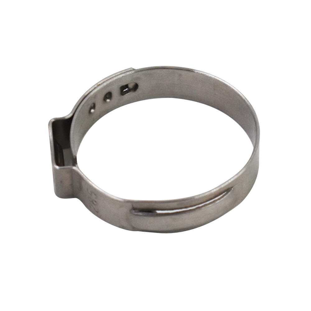 100 Pack 1 Inch Stainless Steel Hose Clamps Crimp Pinch Fitting Tubing New